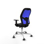 PIQUERAS Y CRESPO Silla de oficina Jorquera con mecanismo Sincro/Traslack, Azul y Negro