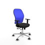 PIQUERAS Y CRESPO Silla de oficina Jorquera con mecanismo Sincro/Traslack, Azul y Negro