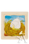 GOKI Puzzle de 4 capas de la gallina, 44 piezas