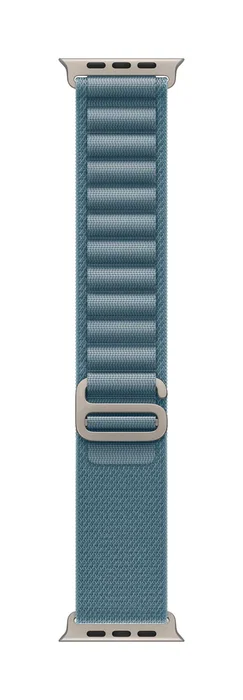 Apple MFTH4ZM/A Alpine Loop para Apple Watch 49mm - Correa pequeña (S) color azul claro acabado titanio natural - Poliéster y Spandex