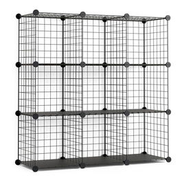 Newlux Estantería Modular Metálica Titan C9 Negro 9 Módulos Carga Máxima 90 kg