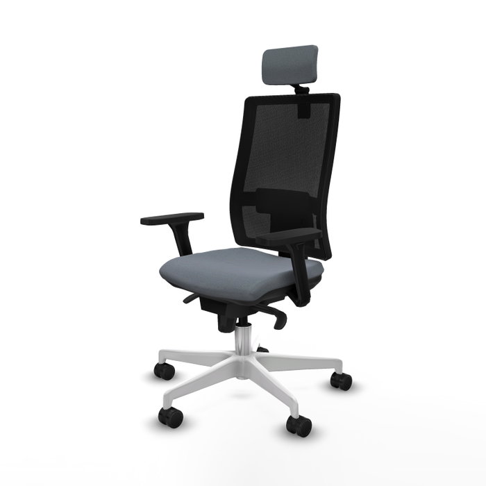 PIQUERAS Y CRESPO Silla de oficina Horna con mecanismo Sincro, Gris y Negro PIQUERAS Y CRESPO Silla de oficina Horna con mecanismo Sincro, Gris y Negro