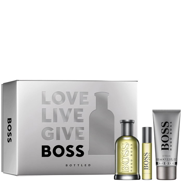 Set Hugo Boss: Boss Bottled, Eau De Toilette, For Men, 100 ml + Boss Bottled, Eau De Toilette, For Men, 10 ml + Boss Bottled, Cleansing, Shower Gel, For All Skin Types, 100 ml