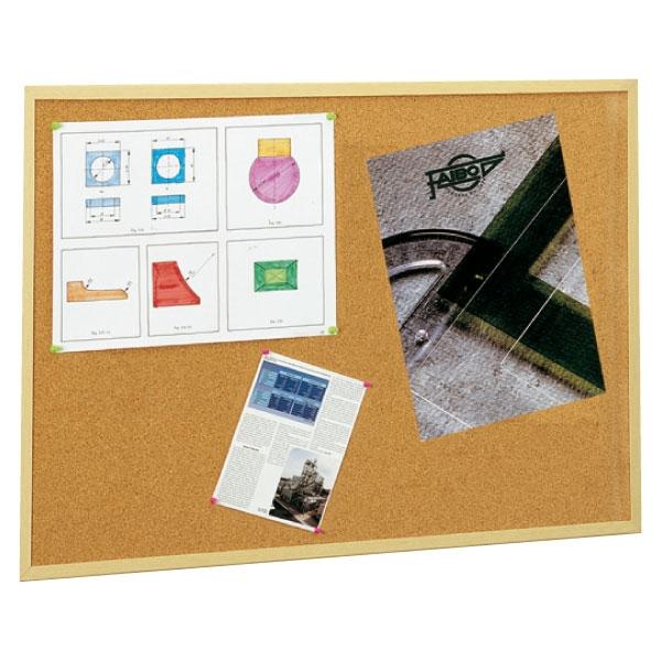 Faibo Tablero de anuncios de corcho con marco de madera 30x40 cm