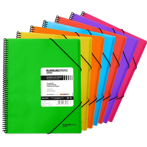Carpeta Fundas (Tarifario) Grafoplas Espiral Pp Maxiplas Blackline A4 30 F. Verde (Set de 5) Carpeta Fundas (Tarifario) Grafoplas Espiral Pp Maxiplas Blackline A4 30 F. Verde (Set de 5)