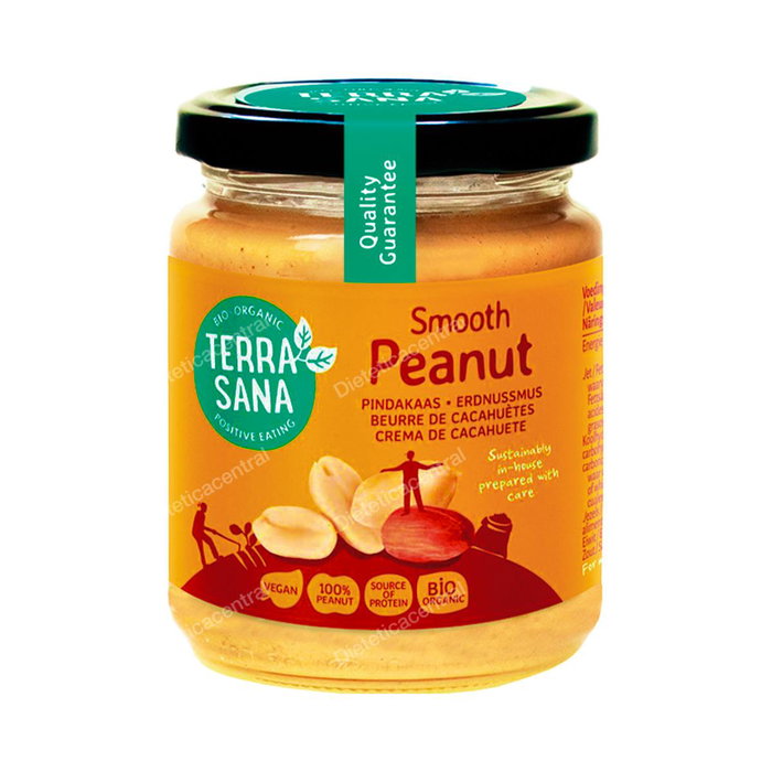 TERRASANA Crema de Cacahuete sin sal 250g ECO SG VEGAN TERRASANA Crema de Cacahuete sin sal 250g ECO SG VEGAN