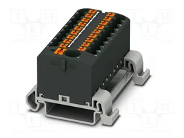 PHOENIX CONTACT PTFIX 6/18X2,5-NS35A BK Conector de carril de 19 bornas