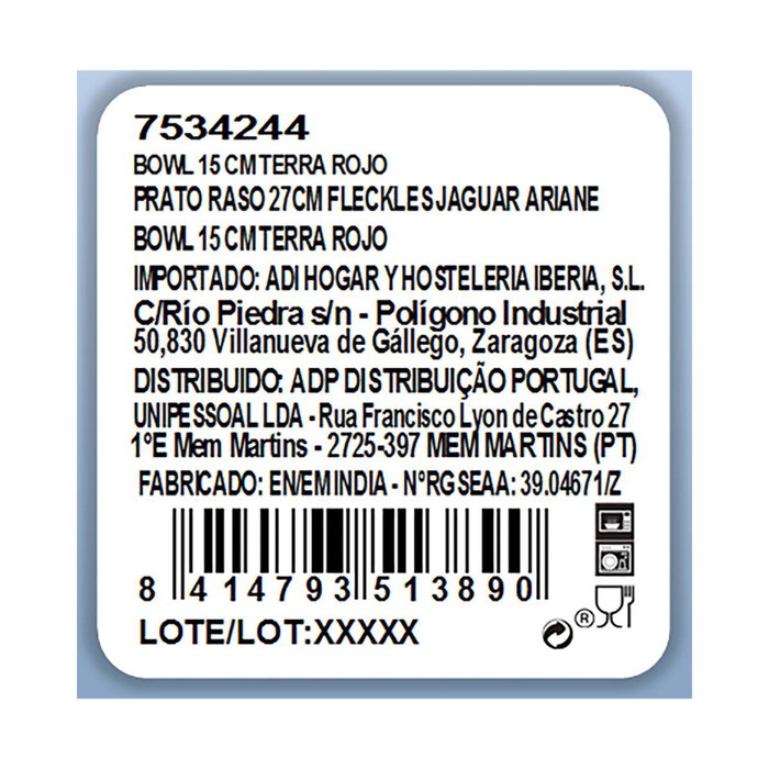 Bol Porcelana Terra Ariane 15 cm