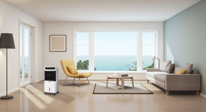 Blaupunkt Climatizador Evaporativo Frío/Calor 80W 12L con Temporizador 12H, Mando y Pantalla Digital