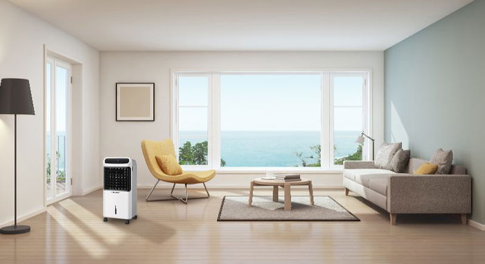 Blaupunkt Climatizador Evaporativo Frío/Calor 80W 12L con Temporizador 12H, Mando y Pantalla Digital