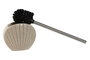 DKD Home Decor Escobillero de Resina e Inox, Pack de 2 unidades