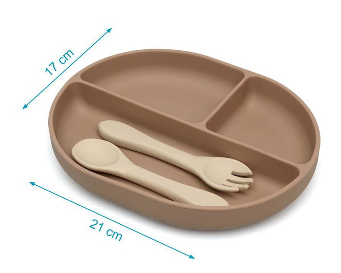 Set Vajilla Beige 3 Unidades