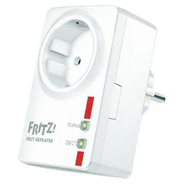 AVM FRITZ!DECT Repeater 100 International - Repetidor DECT para Ampliar Cobertura, Compatible con FRITZ!Box y Bases GAP, HD, 3 Llamadas Simultáneas, Sensor de Temperatura