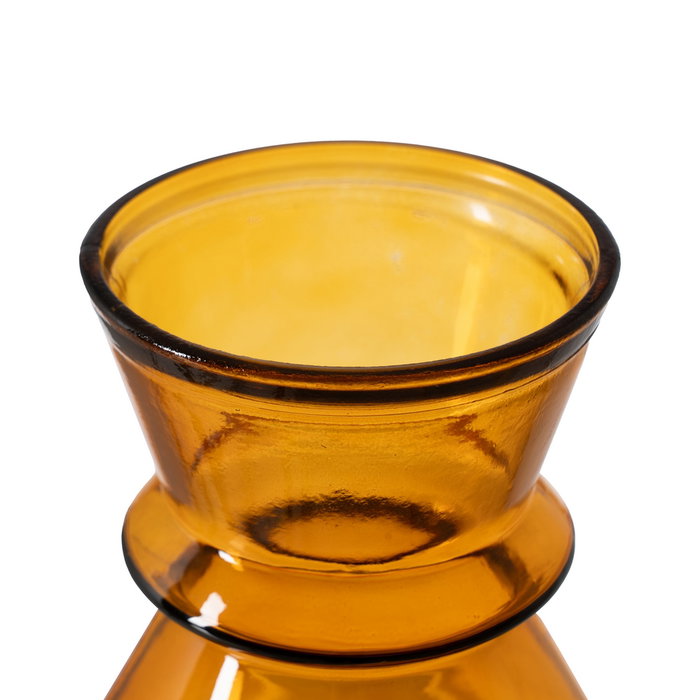 Jarrón Naranja Vidrio Reciclado We Care 16 X 16 X 25 cm