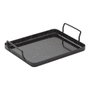 Vaello Bandeja para Horno y Fuegos de Llama de Acero Esmaltado Negro 26 x 30 x 1.5 cm