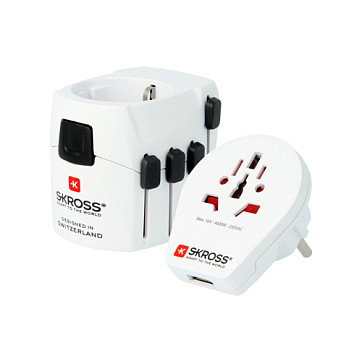 SKROSS Weltreiseadapter PRO World y USB 7A Blanco SKROSS Weltreiseadapter PRO World y USB 7A Blanco