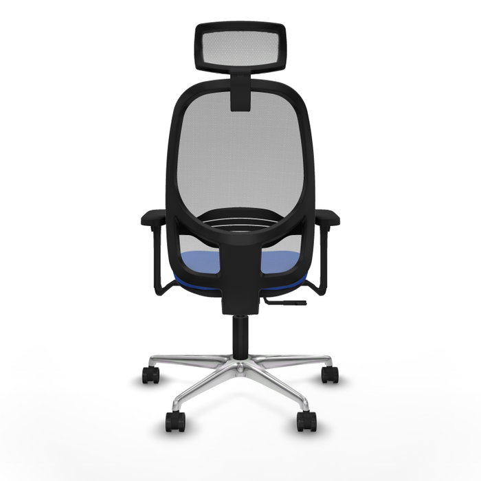 PIQUERAS Y CRESPO Silla de oficina Cilanco con mecanismo Sincro, Azul y Gris