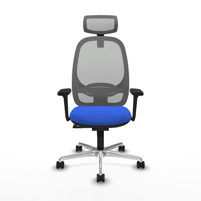 PIQUERAS Y CRESPO Silla de oficina Cilanco con mecanismo Sincro, Azul y Gris