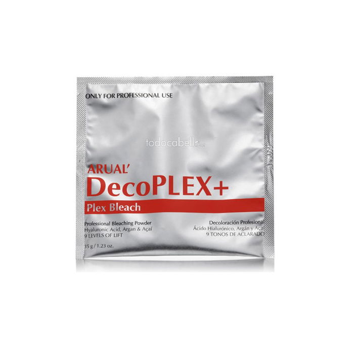 Arual Deco Plex 35gr Decoloración con Plex Incorporado, Cabello Reestructurado, Brillante y Suave con Argán, Keratina y Ácido Hialurónico Arual Deco Plex 35gr Decoloración con Plex Incorporado, Cabello Reestructurado, Brillante y Suave con Argán, Keratina y Ácido Hialurónico