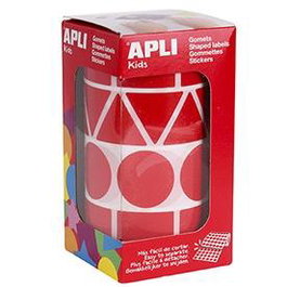 Apli Rojo XL Gomets Figuras Surtidas Rollo 1357 Unidades