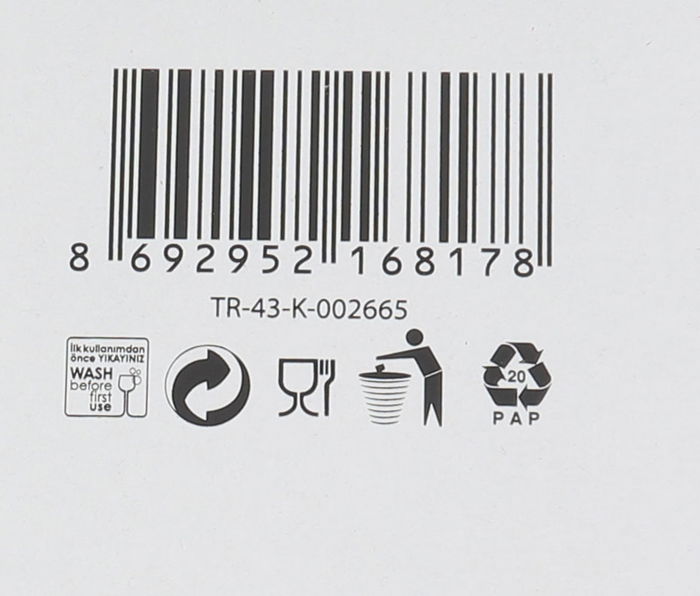 Lav Set 6 Vasos 415 cc Vega Ø8.6x12cm (8 Cajas)