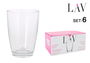 Lav Set 6 Vasos 415 cc Vega Ø8.6x12cm (8 Cajas)