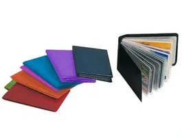 Portatarjetas de crédito PVC base opaca colores surtidos 30 unidades