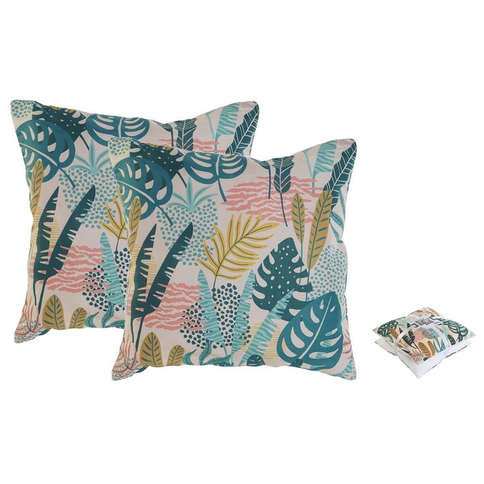 DKD Home Decor Cojín Multicolor Selva Set de 2