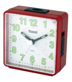 SAMI Despertador Mini SAMI Mini ABS Azul con Función de Luz, Sonido y Crescendo Silencioso