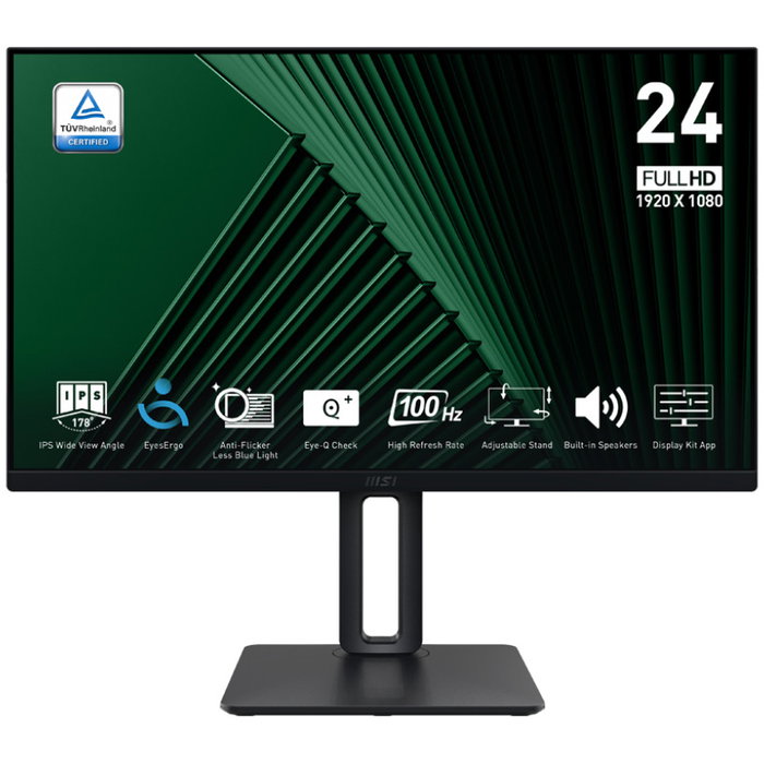 MSI PRO MP245PG Monitor de 23.8 pulg. IPS FHD 100Hz Pivot Negro
