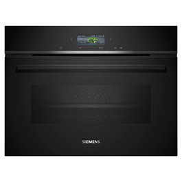 Siemens iQ700 Horno empotrable eléctrico CB734G1B1, 47L, Negro, Autolimpieza Catalítica e Hidrolítica, Puerta Fría, Clase A+