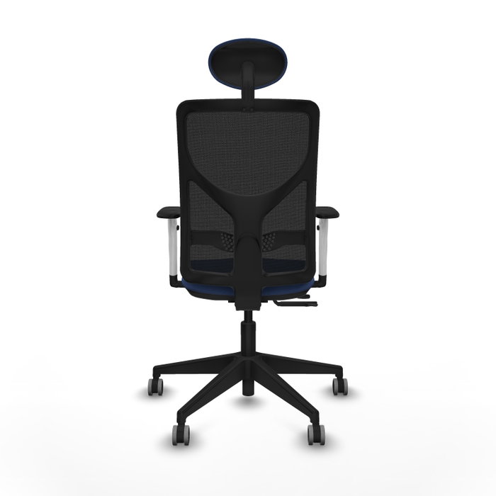PIQUERAS Y CRESPO Silla de oficina Motilla con mecanismo Sincro/Traslack, Azul marino y Negro