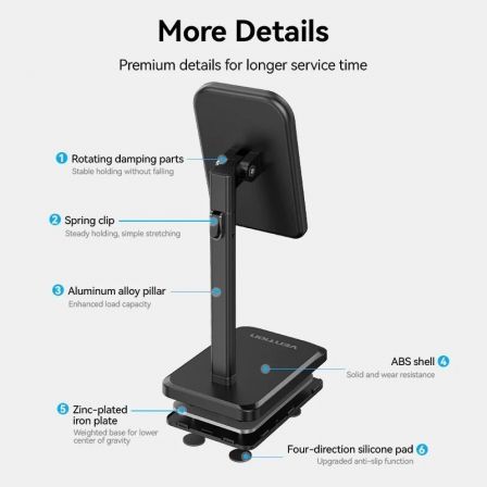 Vention Soporte para smartphone y tablet KCQB0 Negro