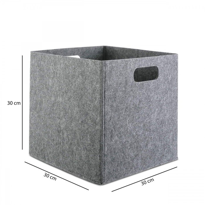 Aberto Design HMY-6393 Organizador de Escritorio de Fieltro Gris 30x30x30cm Funcional Elegante