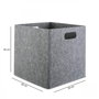 Aberto Design HMY-6393 Organizador de Escritorio de Fieltro Gris 30x30x30cm Funcional Elegante