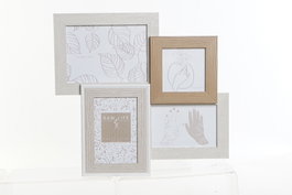 DKD Home Decor Marco Multifoto HANDS Beige para 4 Fotos