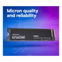 Crucial P510 SSD M.2 2TB PCIe Gen5 NVMe, velocidad lectura 10000 MB/s y escritura 8700 MB/s, 2280, 1500000 IOPS