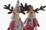 DKD Home Decor Figura Navidad Tradicional Reno Rojo Blanco Poliester 20 x 58 x 10 cm (2 Unidades)