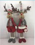 DKD Home Decor Figura Navidad Tradicional Reno Rojo Blanco Poliester 20 x 58 x 10 cm (2 Unidades)