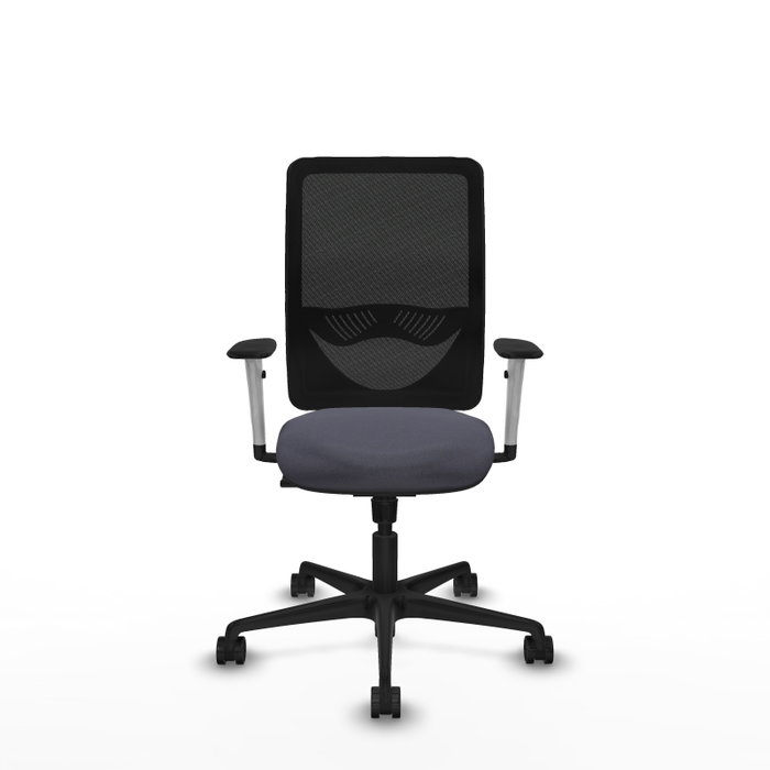 PIQUERAS Y CRESPO Silla de oficina Zulema con mecanismo Sincro Gris oscuro y Negro