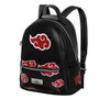 Naruto Mochila Heady Clouds Negra Urbana con Bolsillos Laterales y Interior, PVC/Poliéster, 8L