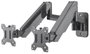MANHATTAN Soporte de pared doble para TV y monitor con resortes de gas