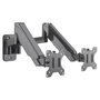 MANHATTAN Soporte de Pared Articulado con Gas Spring para 2 TV/Monitores 17" a 32" (Carga 8 kg por Pantalla), VESA 75x75/100x100 mm, Negro