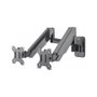 MANHATTAN Soporte de Pared Articulado con Gas Spring para 2 TV/Monitores 17" a 32" (Carga 8 kg por Pantalla), VESA 75x75/100x100 mm, Negro