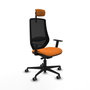 PIQUERAS Y CRESPO Silla de oficina Mardos Naranja y Negro
