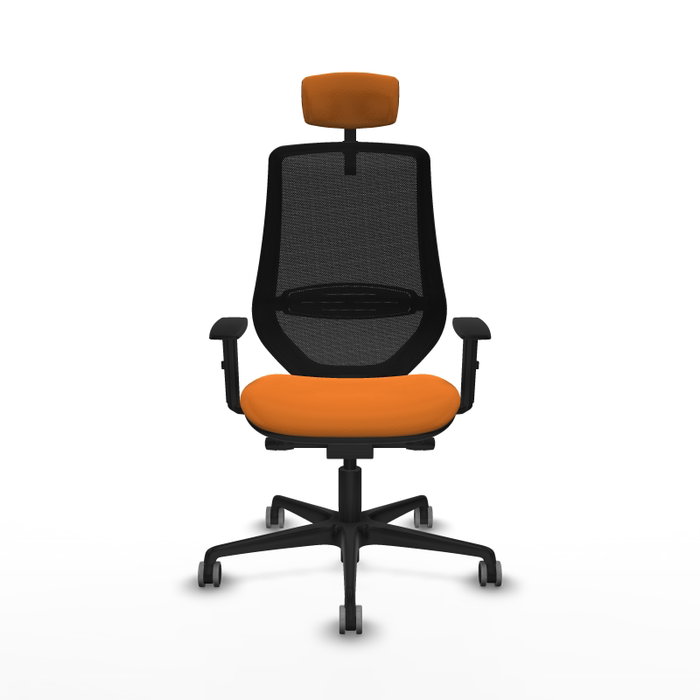 PIQUERAS Y CRESPO Silla de oficina Mardos Naranja y Negro