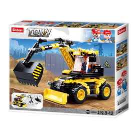 SLUBAN Town Máquina de Construcción 2 en 1 de 196 piezas