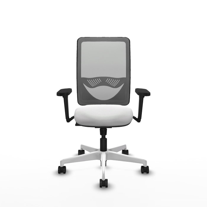PIQUERAS Y CRESPO Silla de oficina Zulema con mecanismo Sincro, Blanco y Gris PIQUERAS Y CRESPO Silla de oficina Zulema con mecanismo Sincro, Blanco y Gris