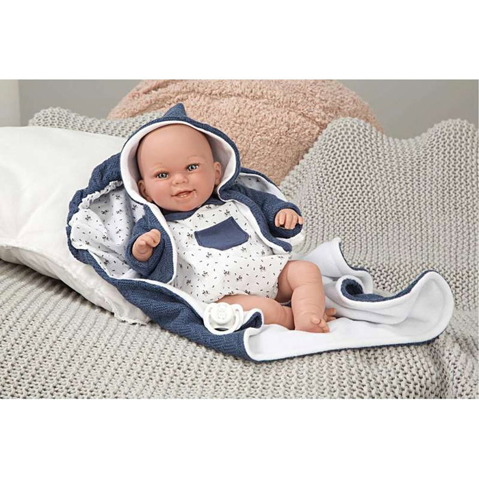 Muñecas Arias Muñeca Elegance Babyto Azul con Manta