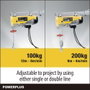 Powerplus Polipasto eléctrico 500 W 100/200 kg
